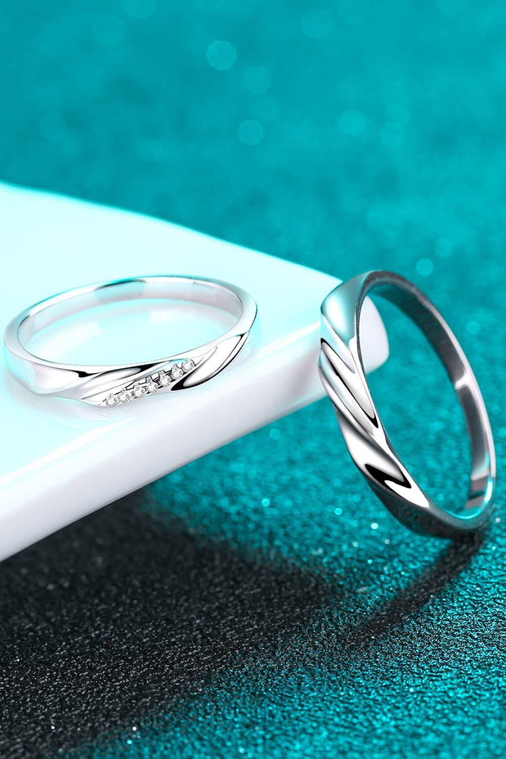 Minimalist 925 Sterling Silver Rhodium-Plated Ring Carauana Store