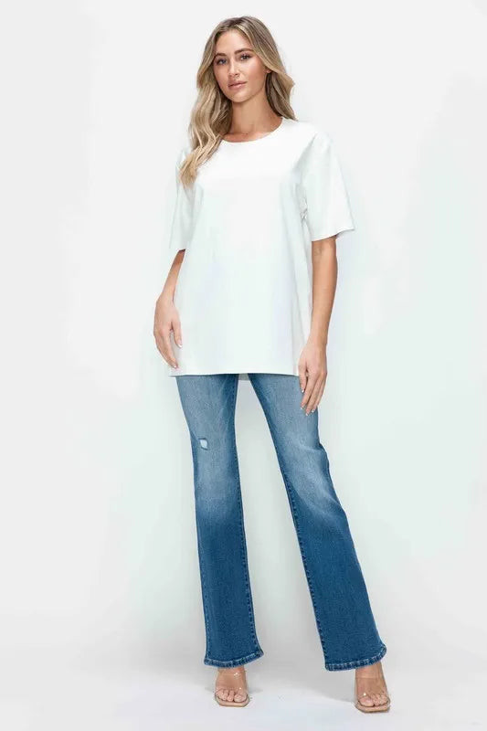bytos Full Size Distressed High Rise Jeans with Pockets Carauana Store