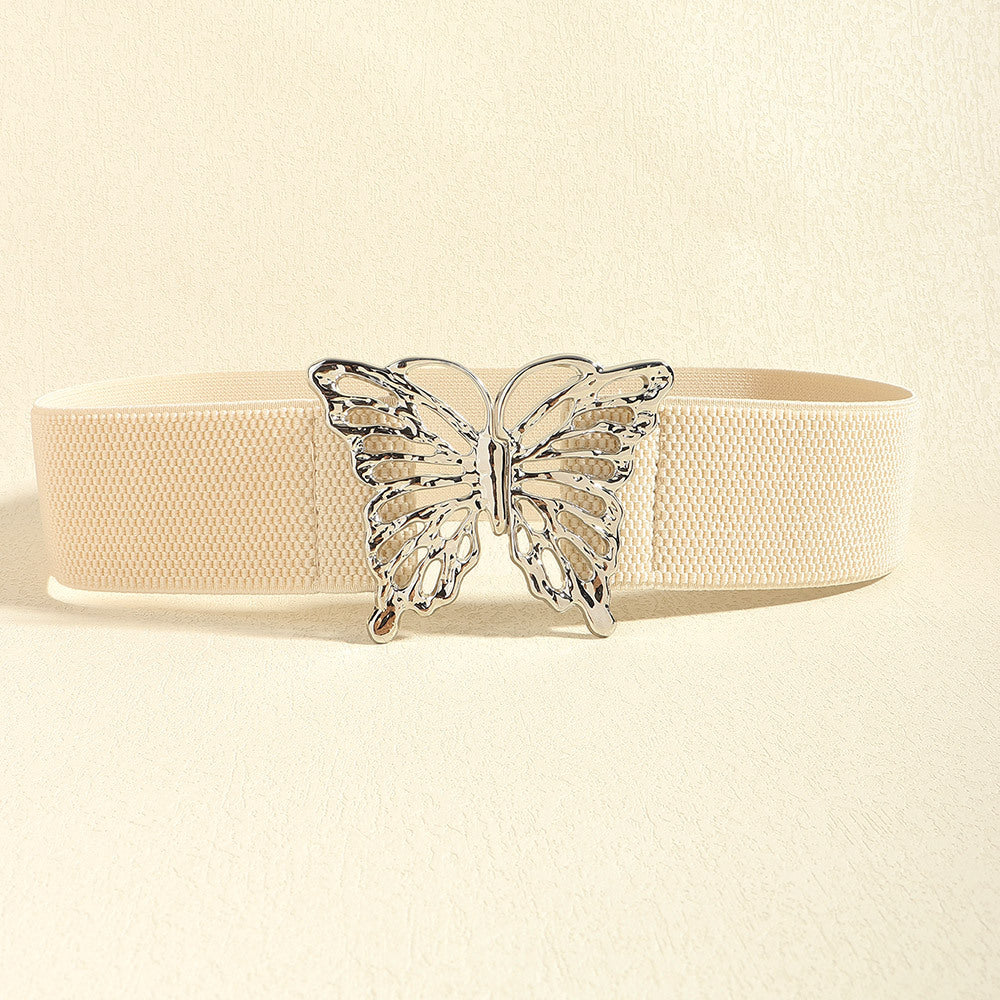 Butterfly Alloy Buckle Elastic Belt Carauana Store