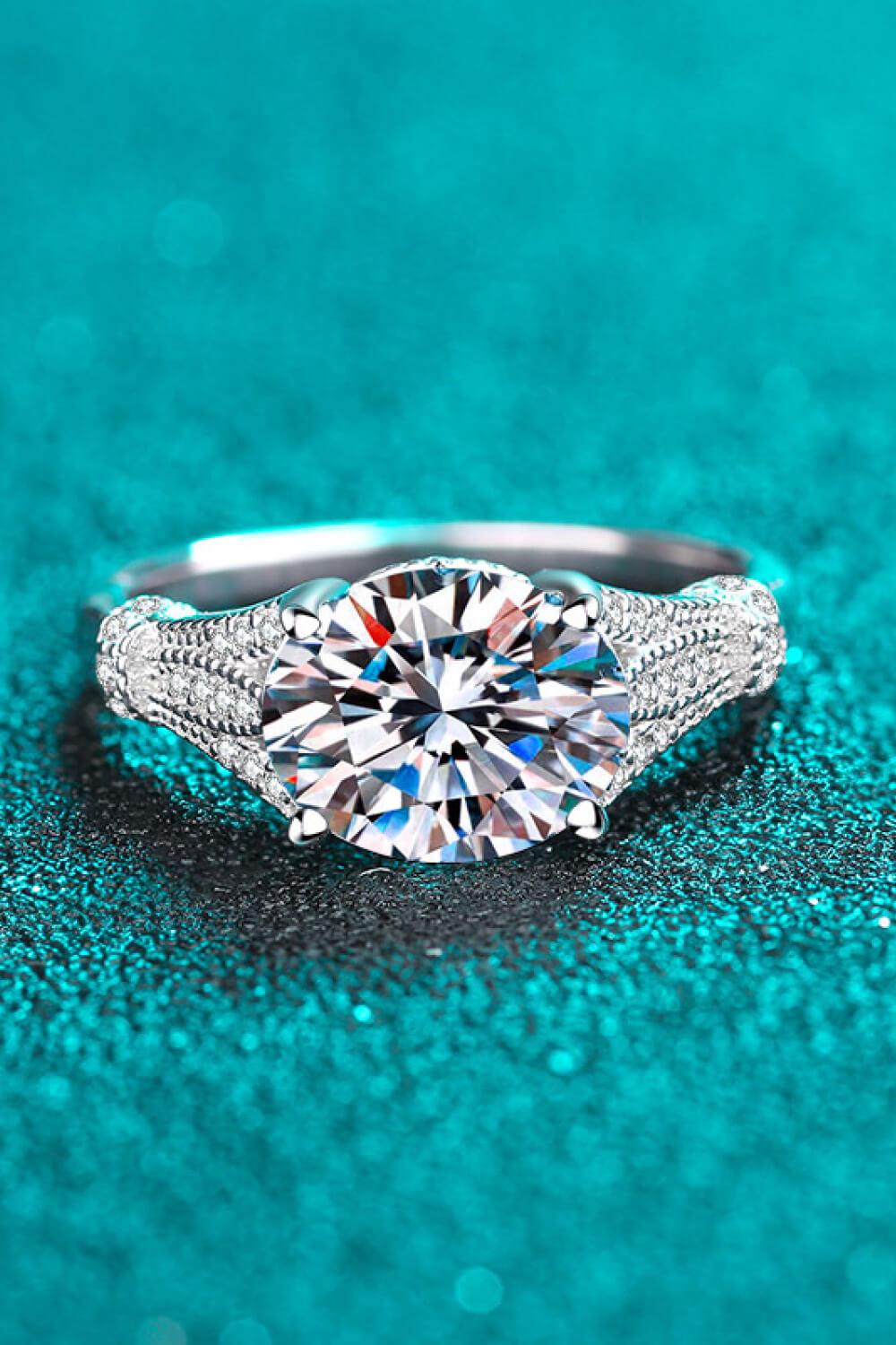 Unpredictable Day 3 Carat Moissanite Ring Carauana Store