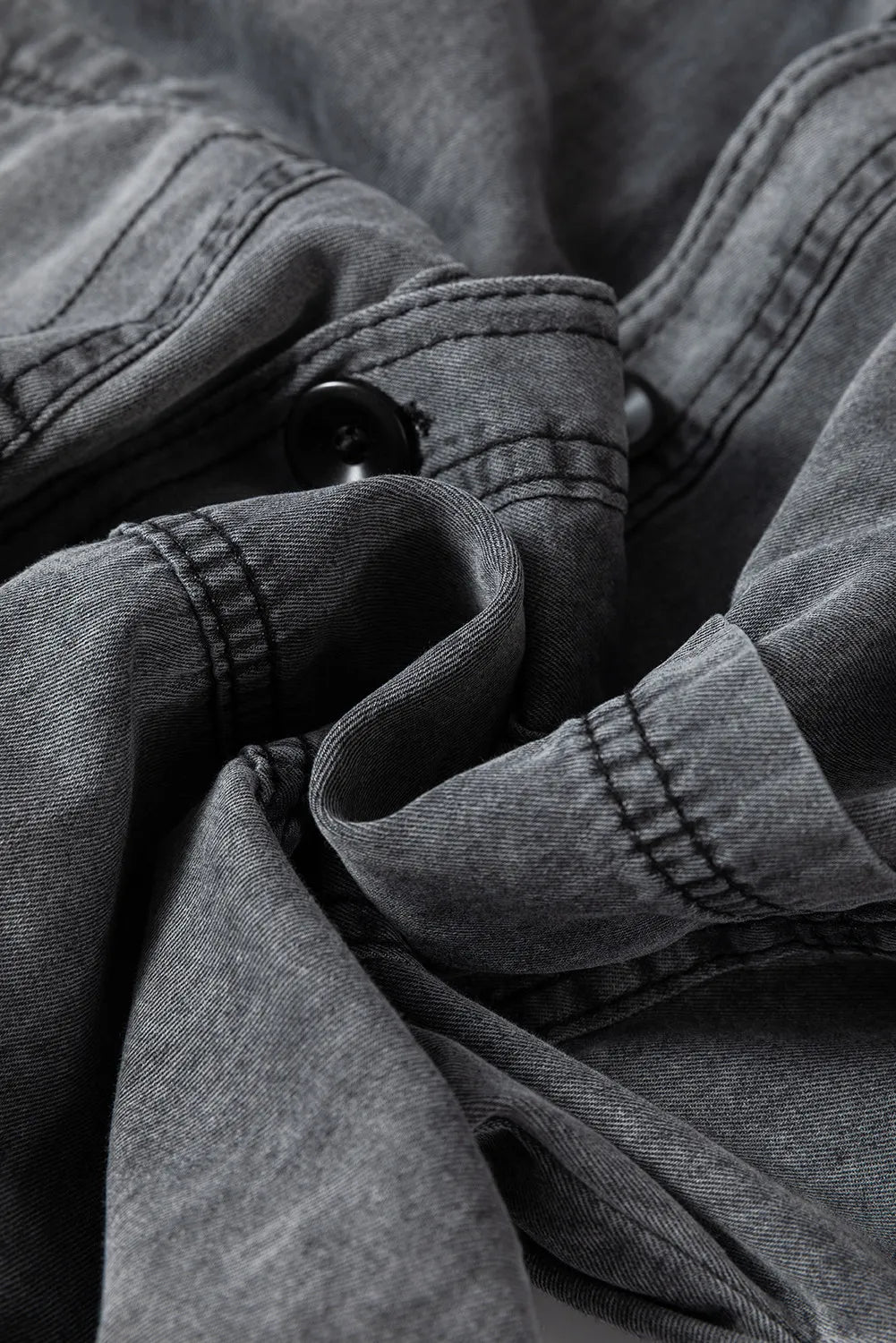 Button Up Long Sleeve Denim Jacket Carauana Store