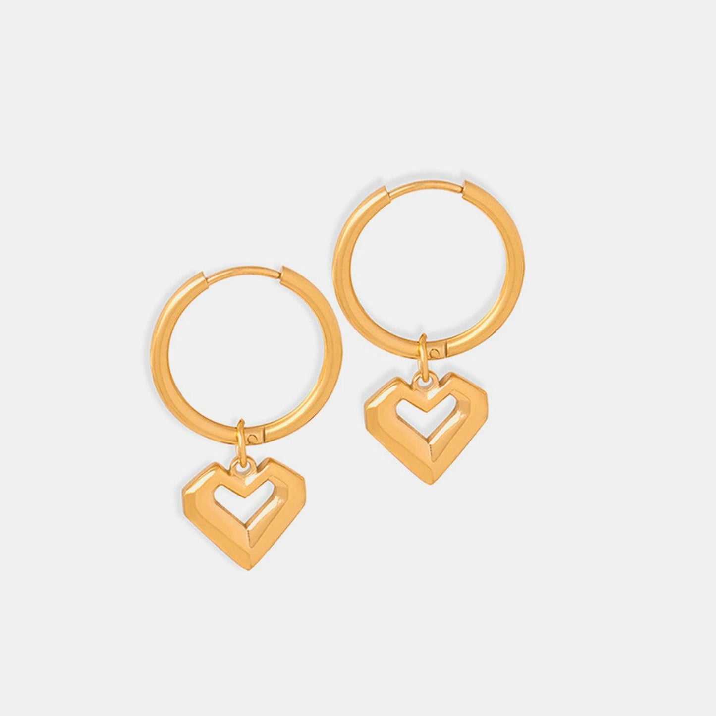 Heart Shape Lapis Lazuli Dangle Earrings Carauana Store