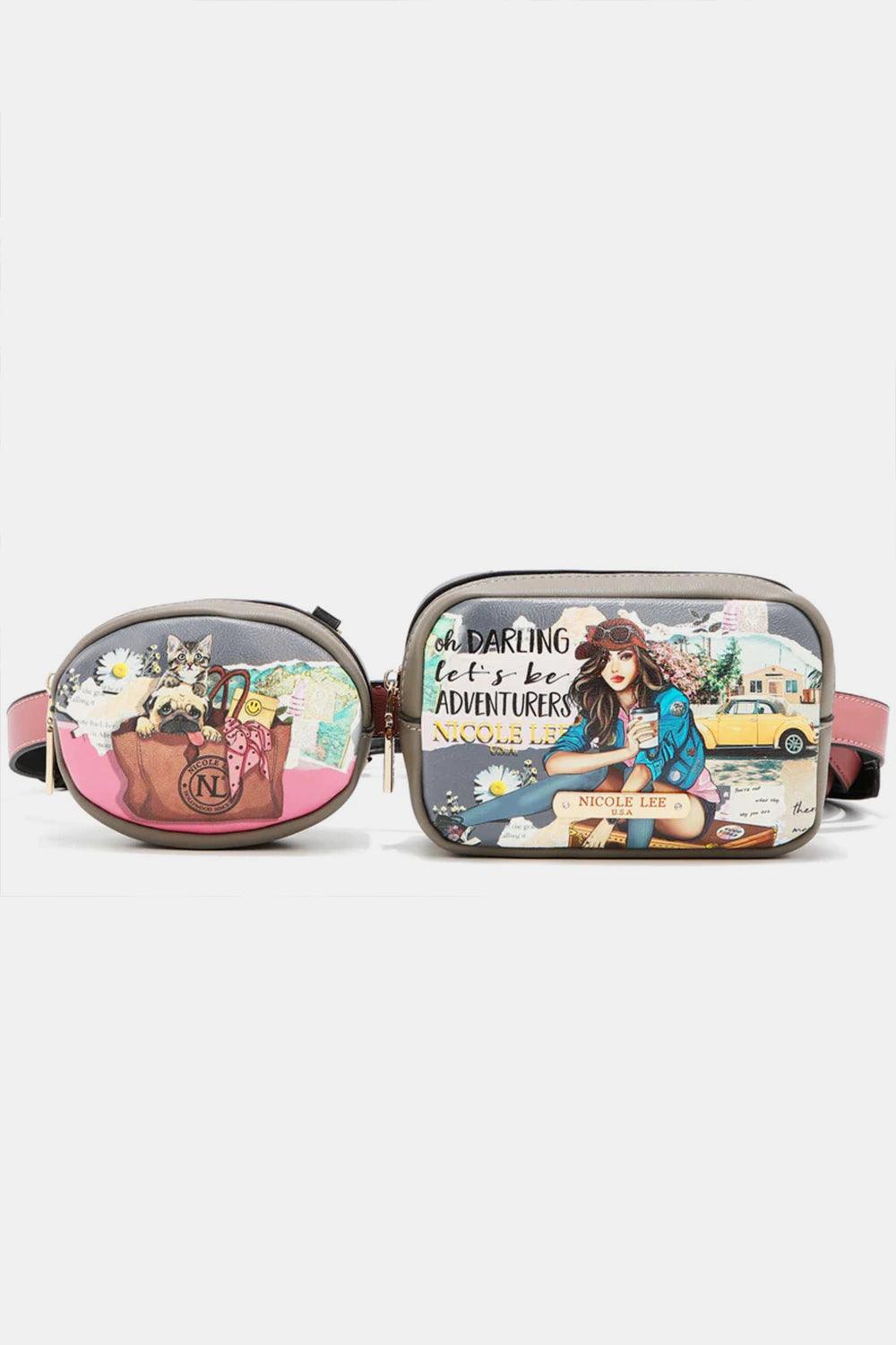 Nicole Lee USA Double Pouch Fanny Pack Carauana Store