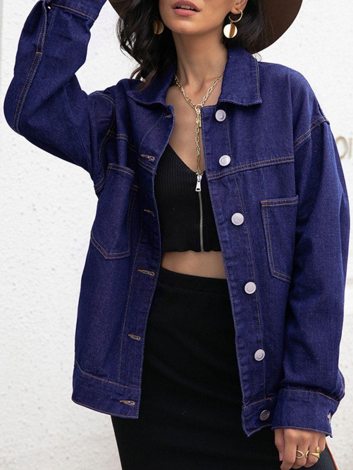 Buttoned Denim Jacket Carauana Store