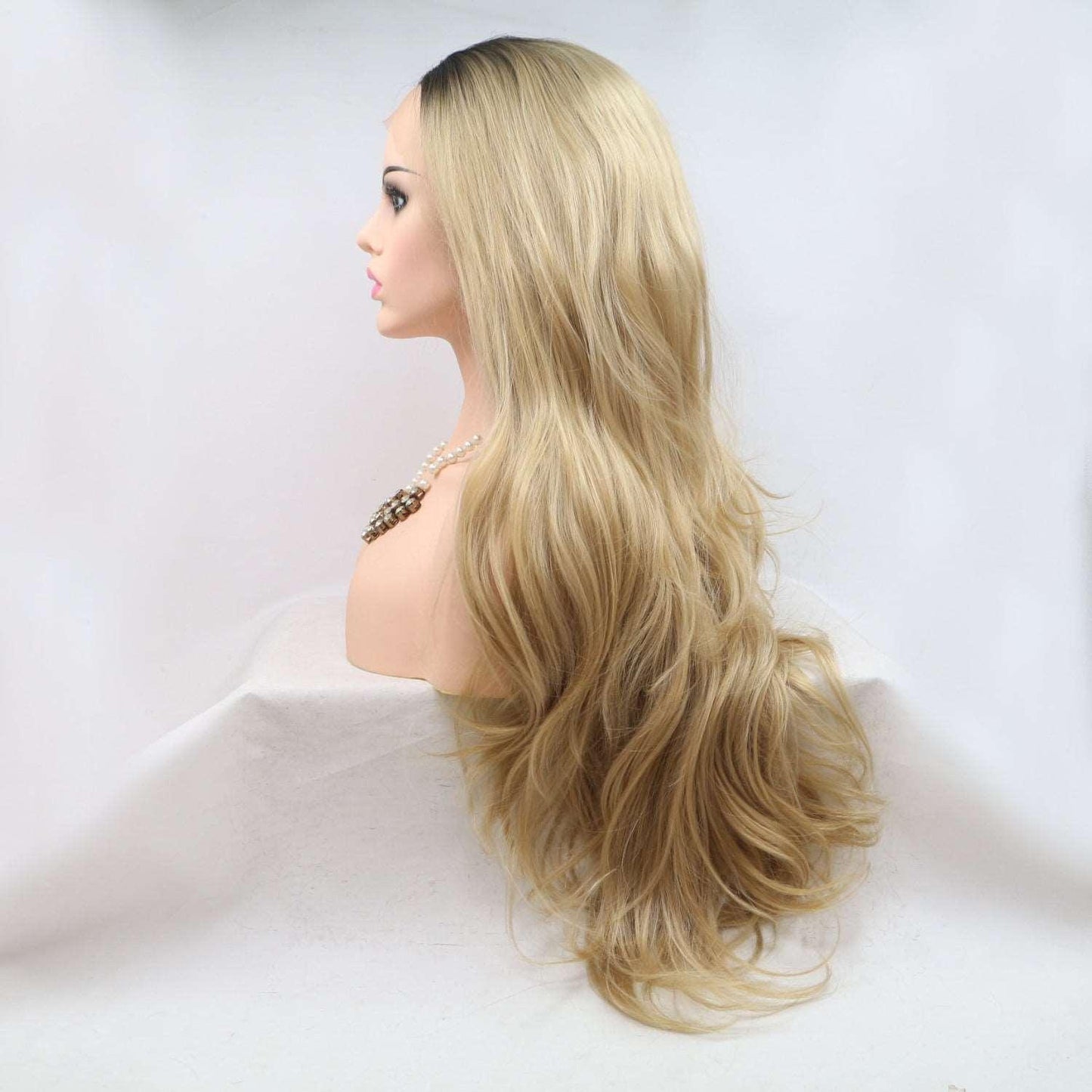 13*3" Lace Front Wigs Synthetic Long Wavy 24" 130% Density Carauana Store