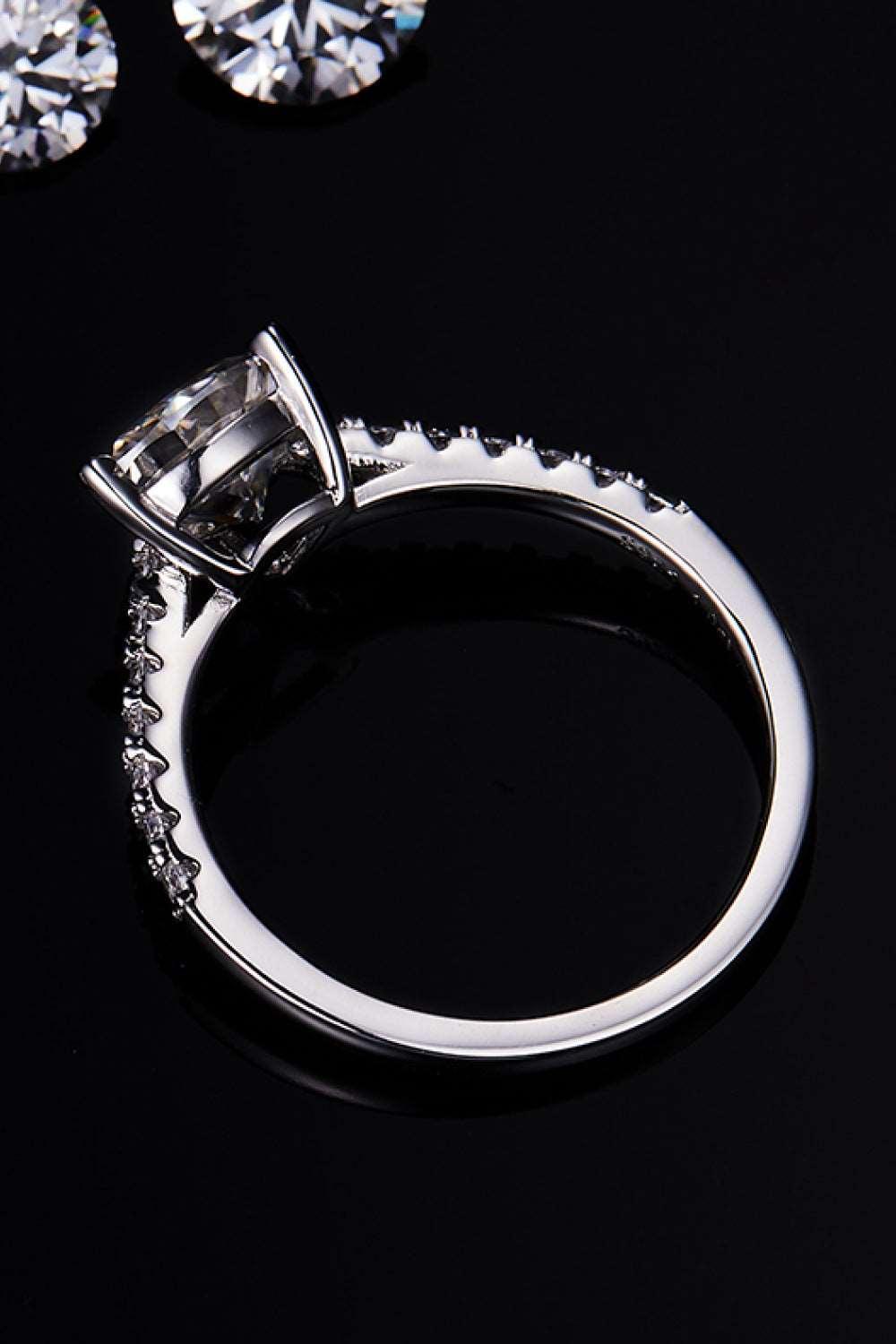 1 Carat Moissanite Triangle 925 Sterling Silver Ring Carauana Store