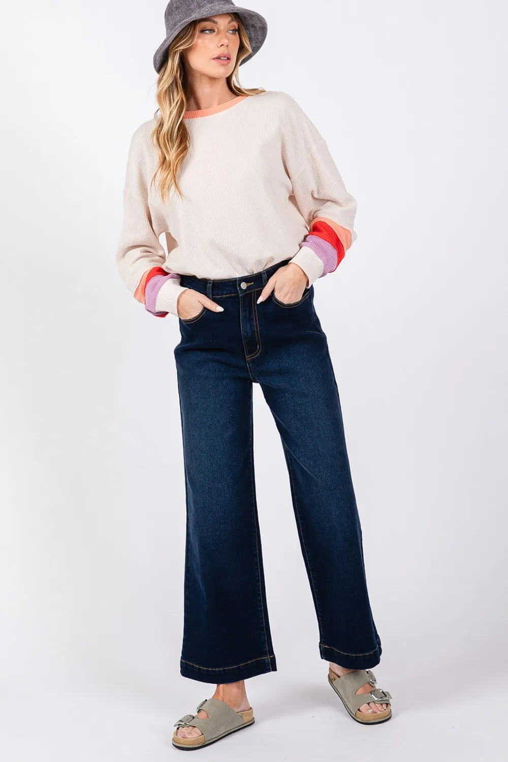 SAGE + FIG High Waist Wide Leg Jeans Carauana Store