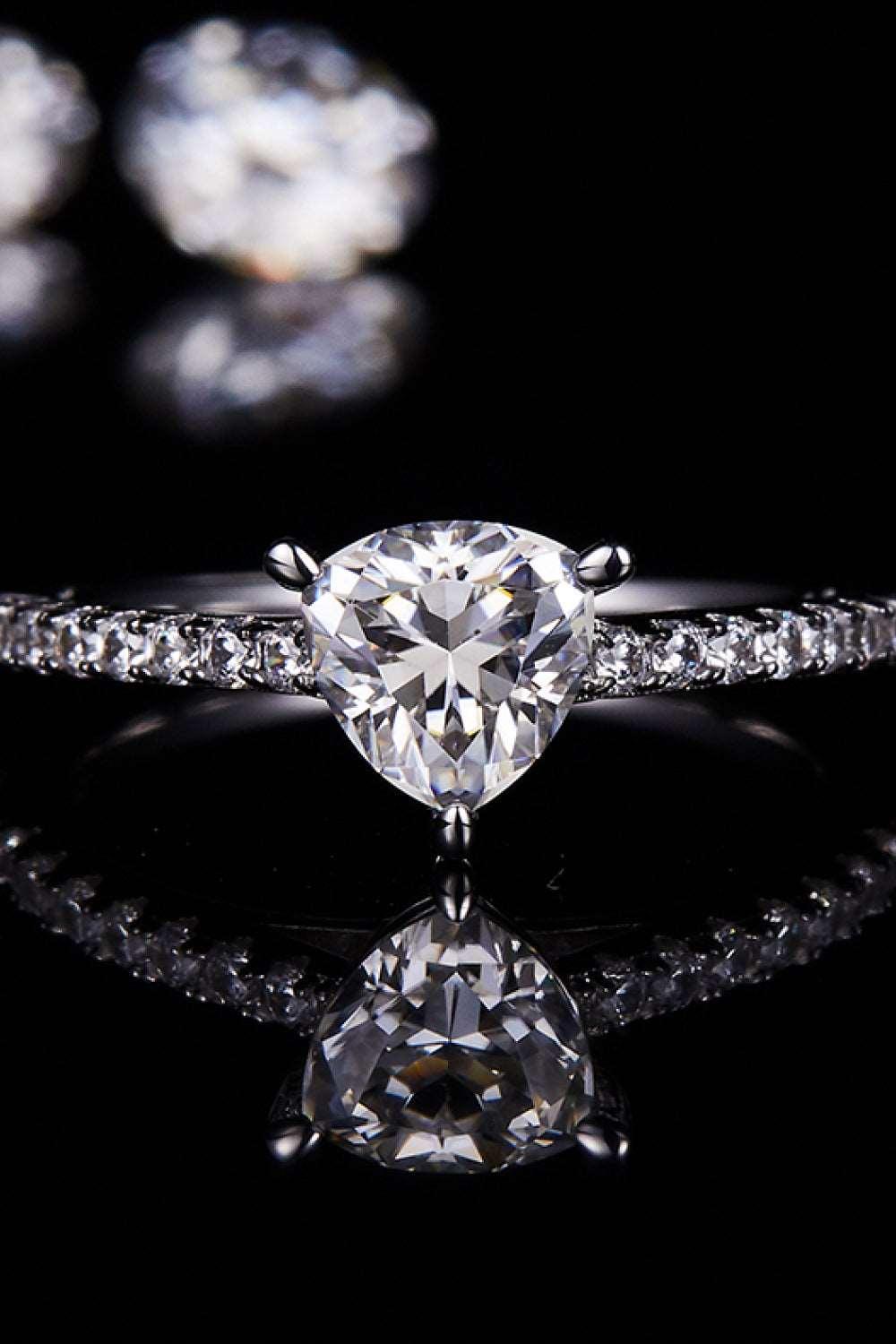1 Carat Moissanite Triangle 925 Sterling Silver Ring Carauana Store