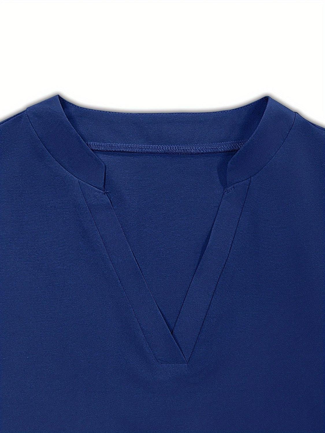 Tiered Notched Half Sleeve Dress Carauana Store