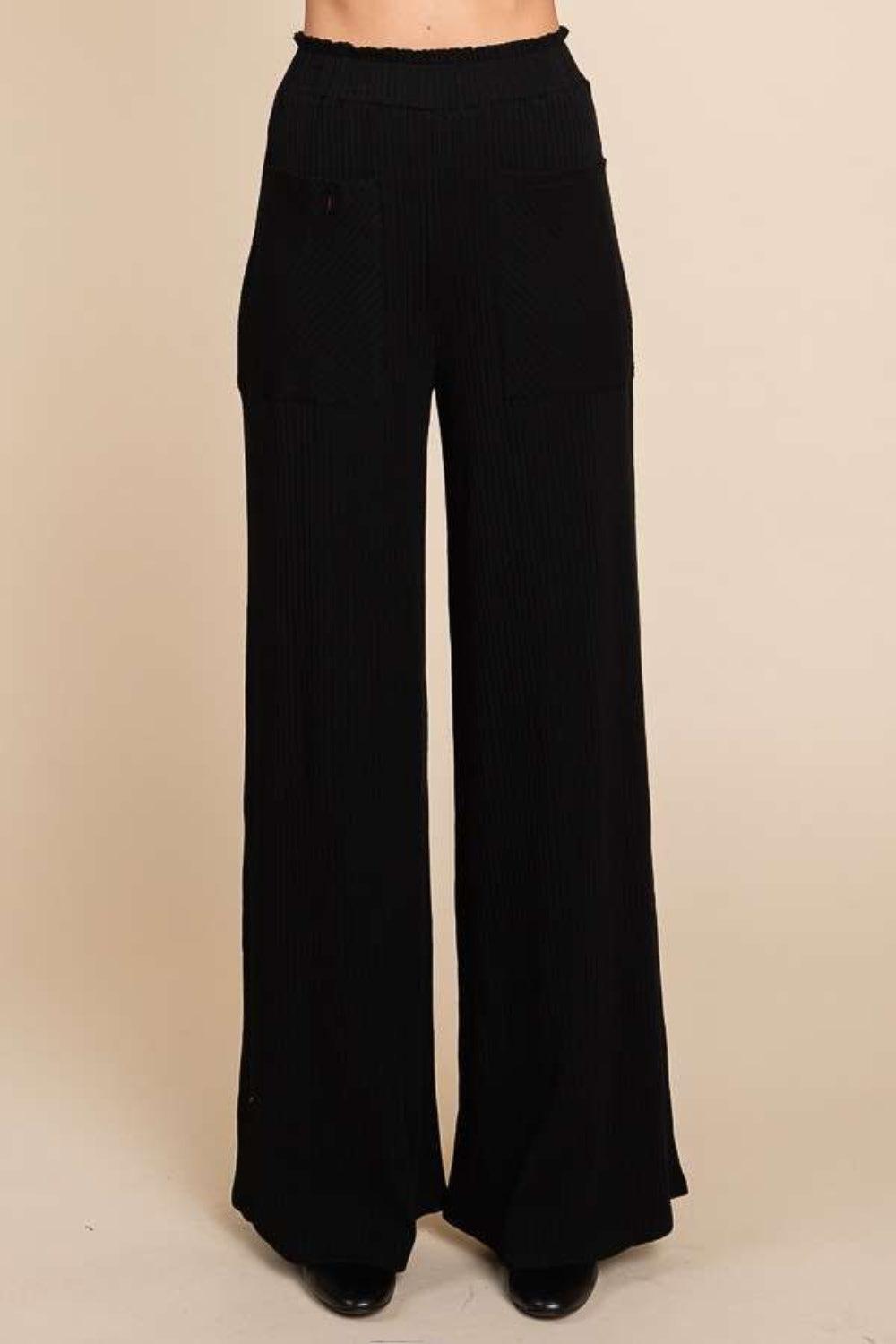 Culture Code Full Size High Waist Wide Leg Pants Carauana Store