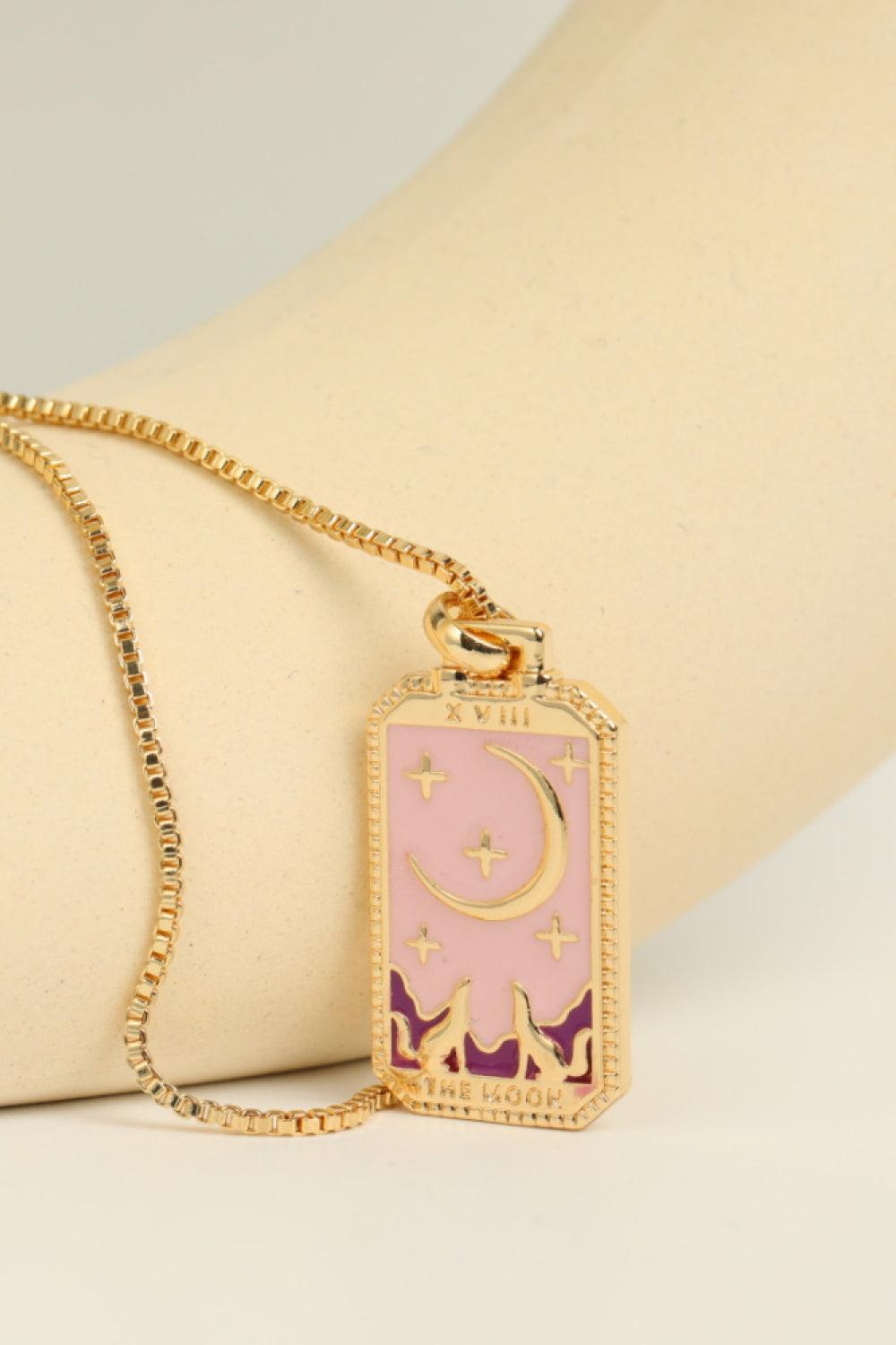 Tarot Card Pendant Copper Necklace Carauana Store