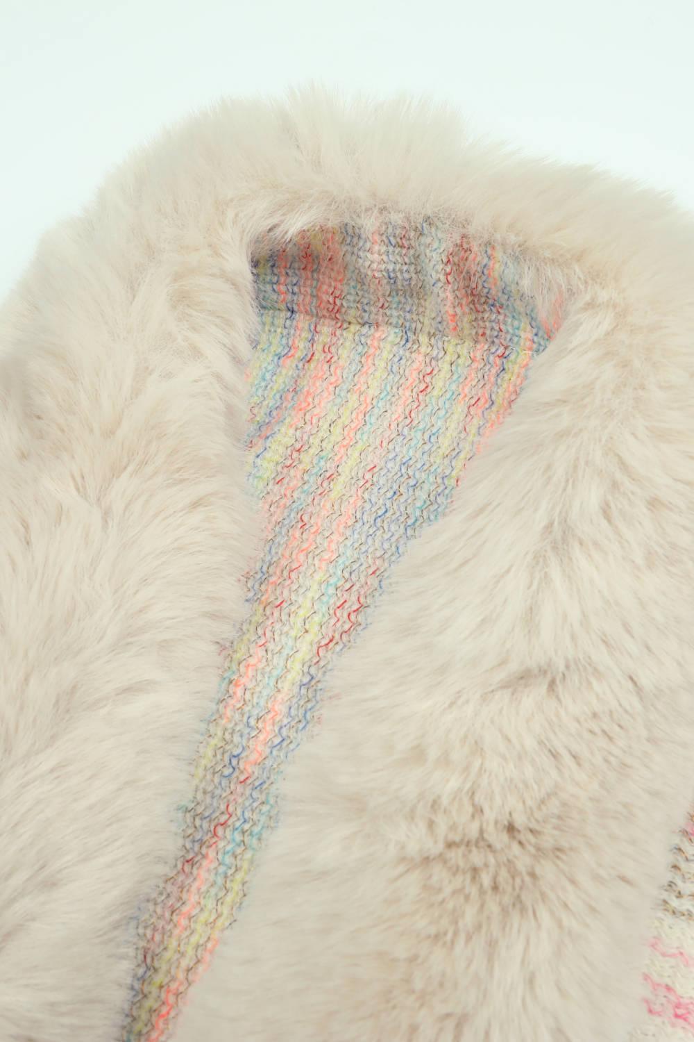 Open Front Fringe Hem Poncho Carauana Store