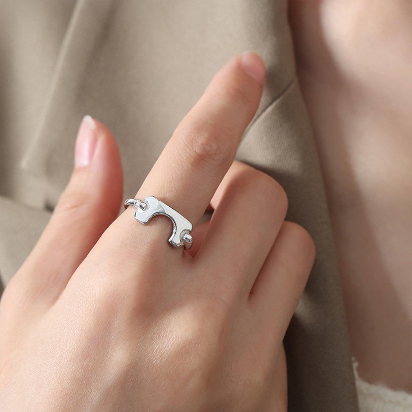 18K Gold-Plated Irregular Open Ring Carauana Store