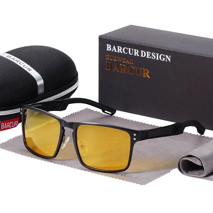 BARCUR Hot Black Goggle Male Sunglasses UV400 Carauana Store