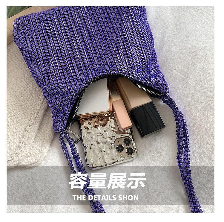 Fashion Rhinestone Shiny Handbag Evening Clutch Tote Bags Carauana Store