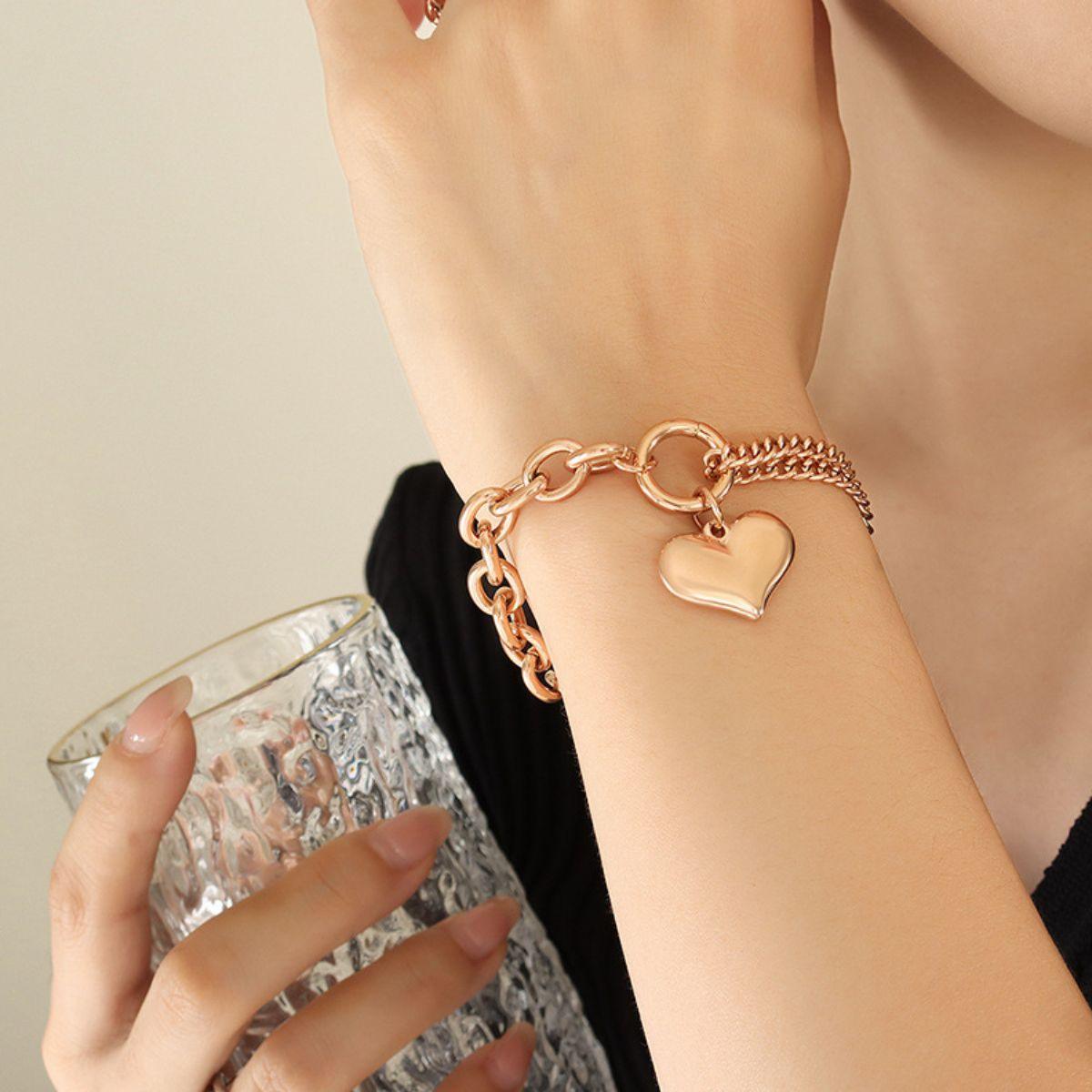 Half Chunky Chain Titanium Steel Bracelet Carauana Store