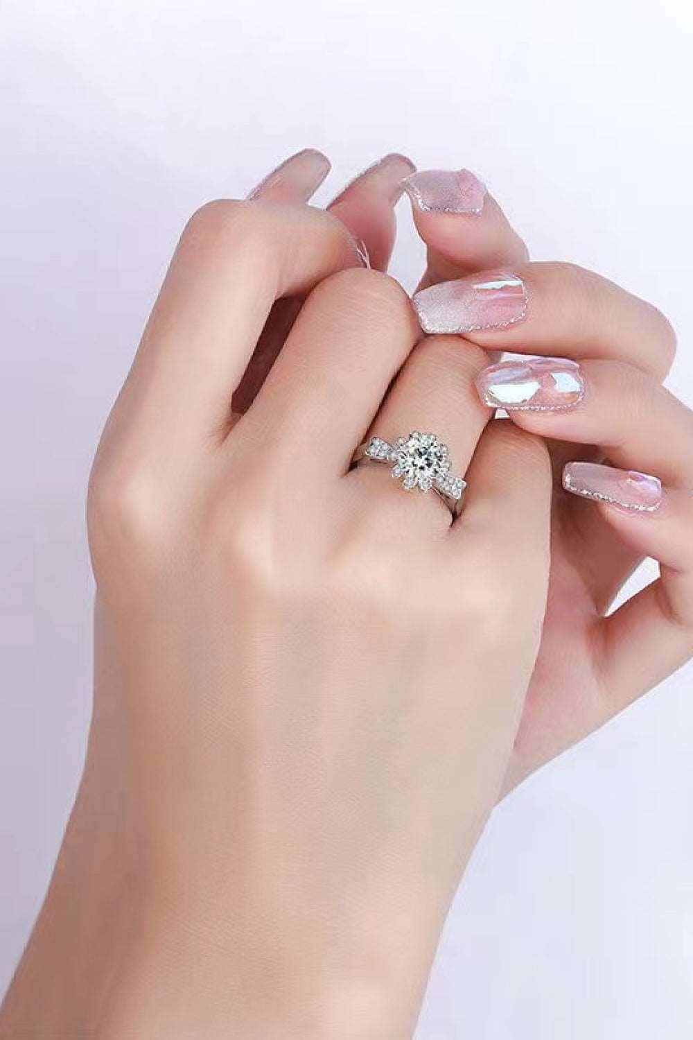 1 Carat Moissanite 925 Sterling Silver Ring Carauana Store