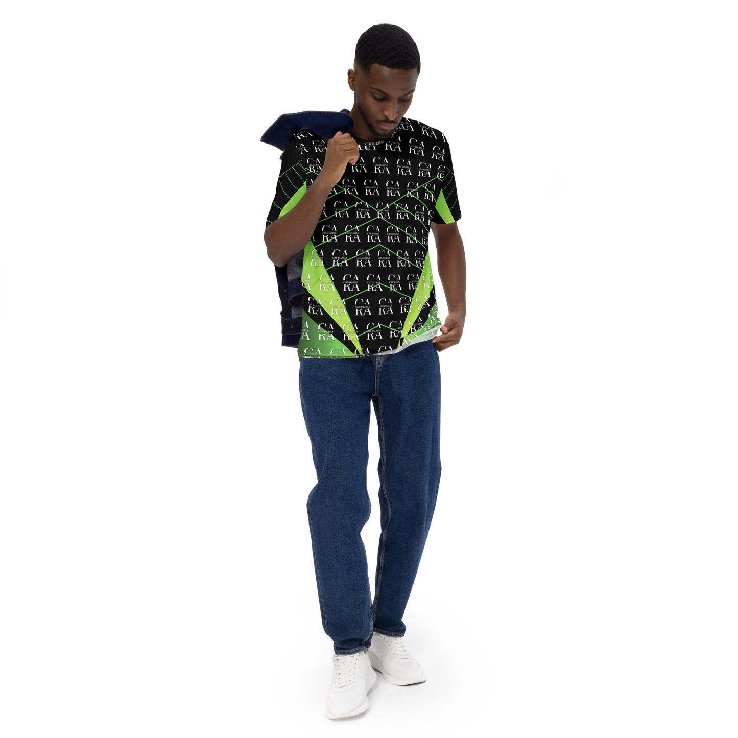 CaRaUaNa Men's t-shirt black Green Carauana Store