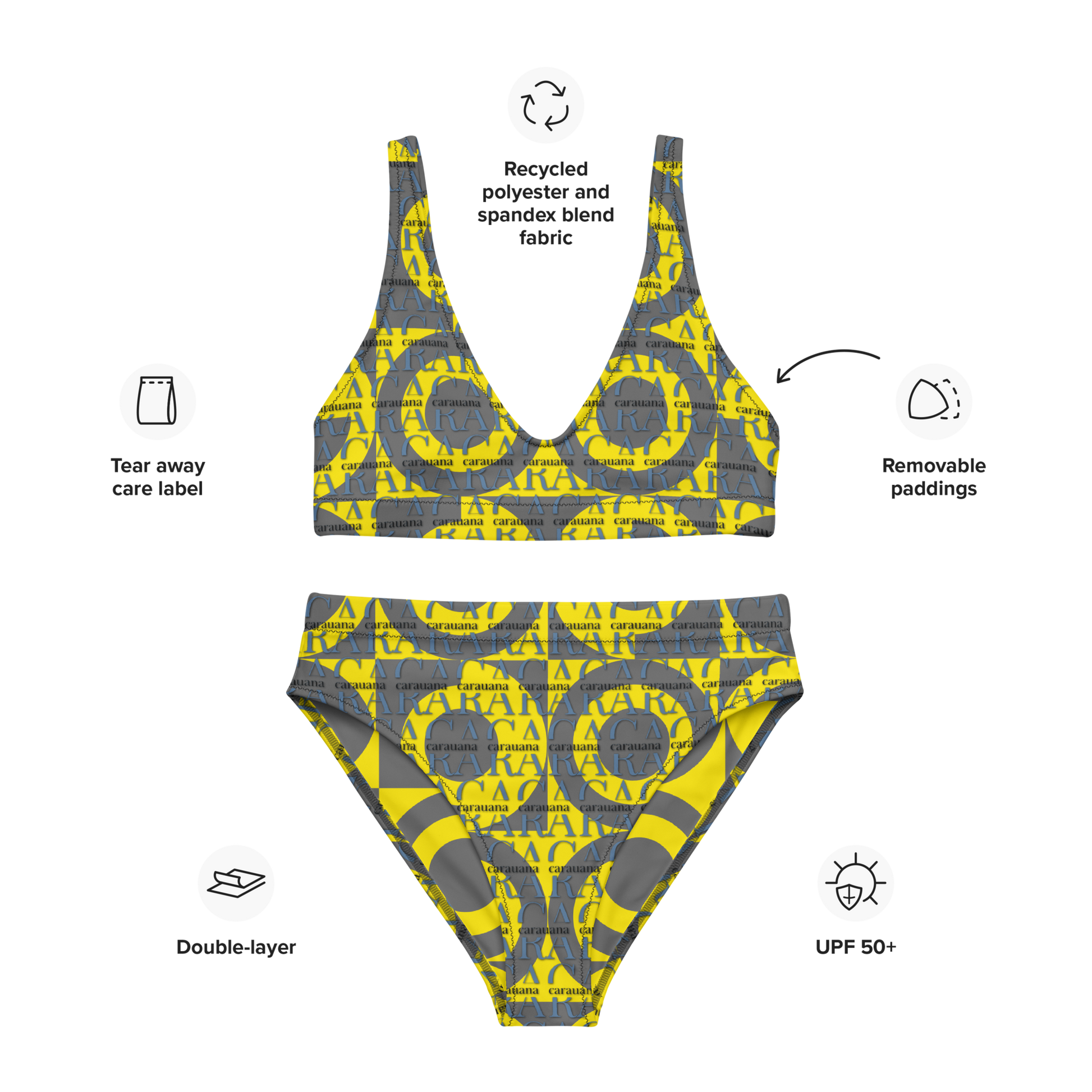 Original CaRaUaNa Costume Sets Grey Yellow Carauana Store