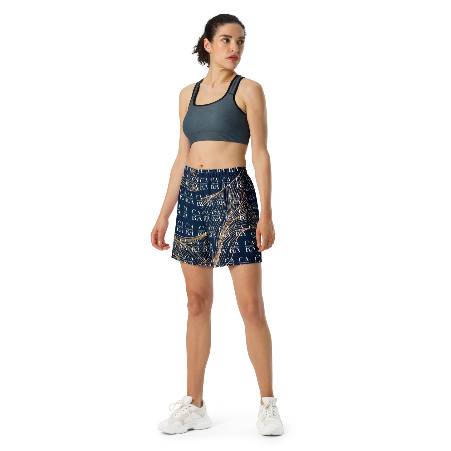 CaRaUaNa Athletic Shorts Unisex blue gold Carauana Store