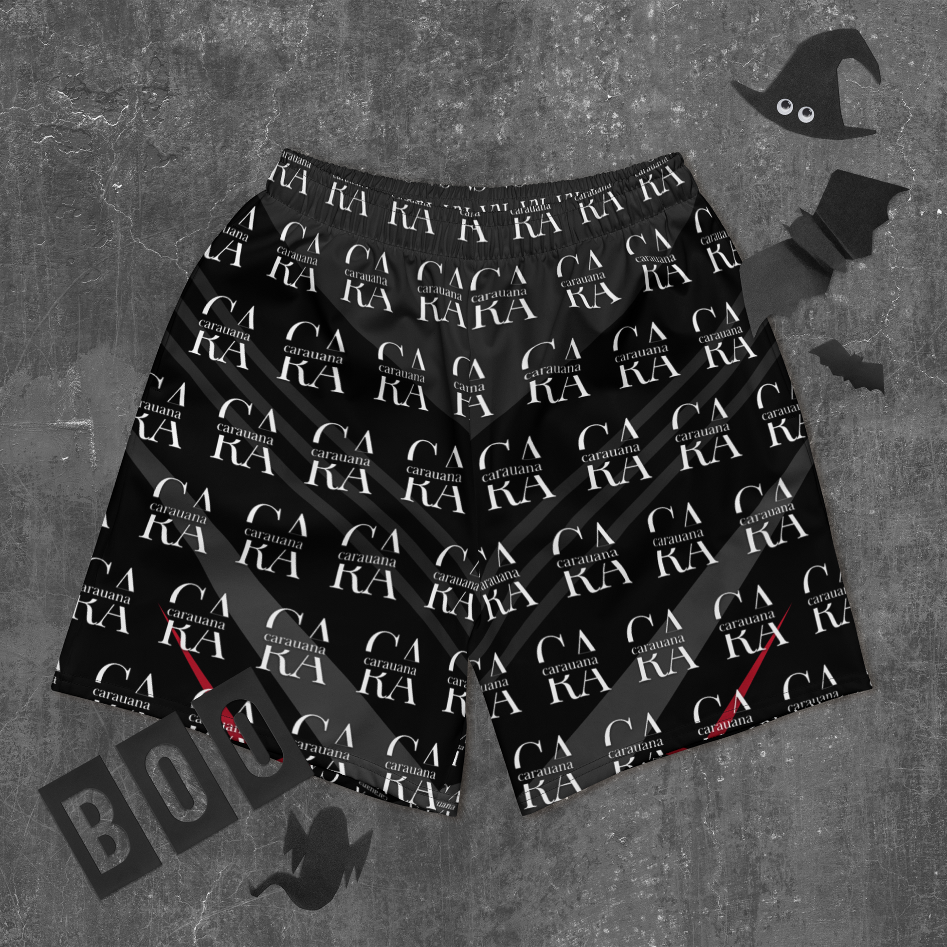 CaRaUaNa Athletic Shorts Unisex black Elegant Carauana Store