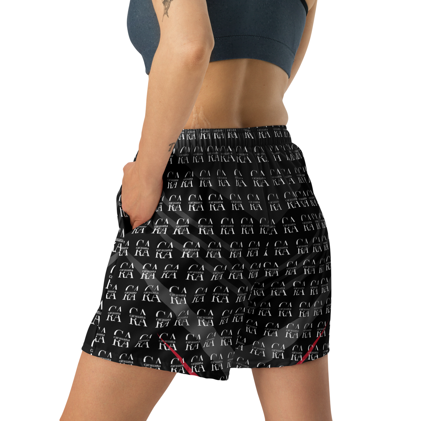 CaRaUaNa Athletic Shorts Unisex black Elegant Carauana Store