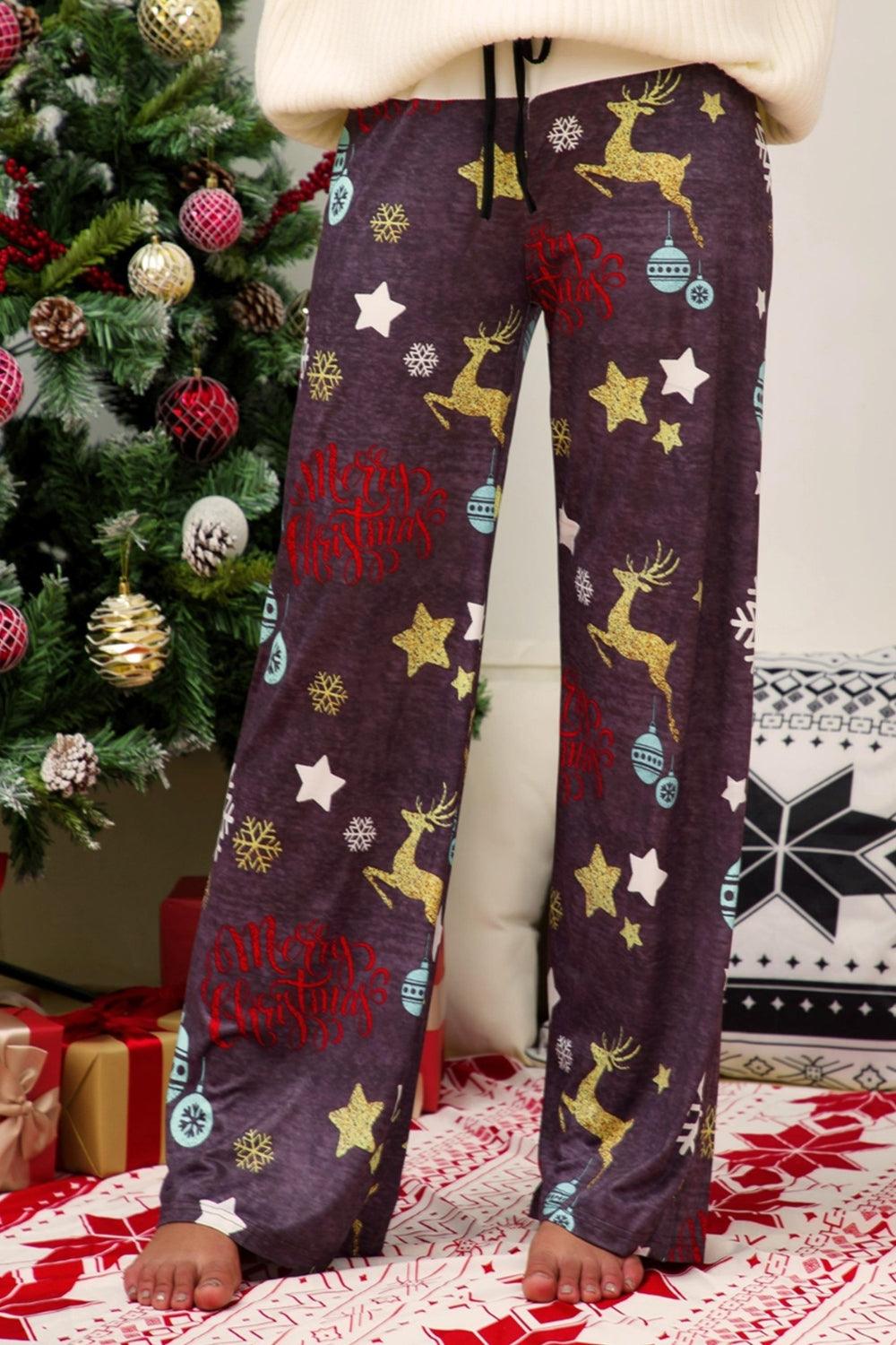 Christmas Straight Leg Pants Carauana Store
