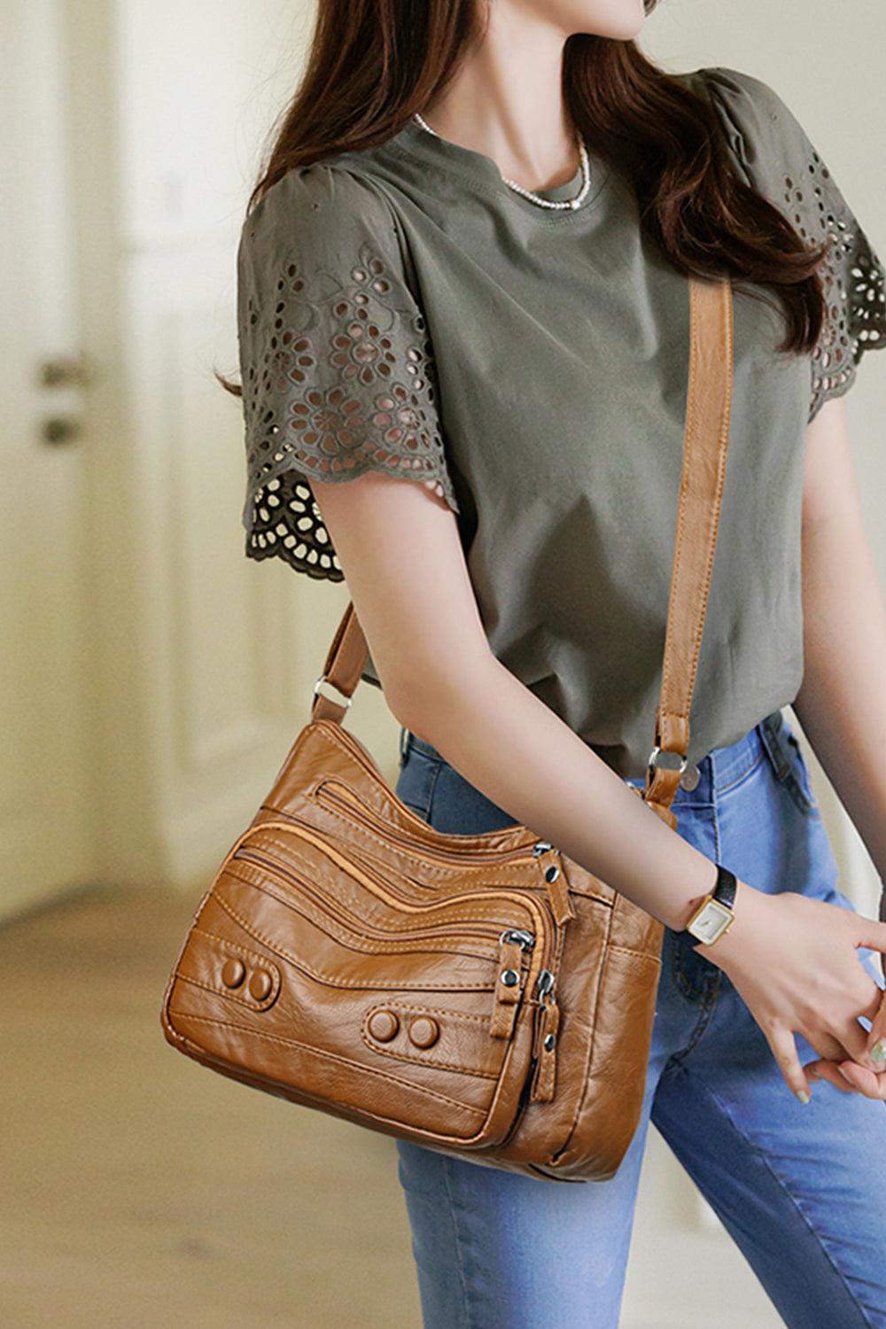 PU Leather Adjustable Strap Shoulder Bag Carauana Store