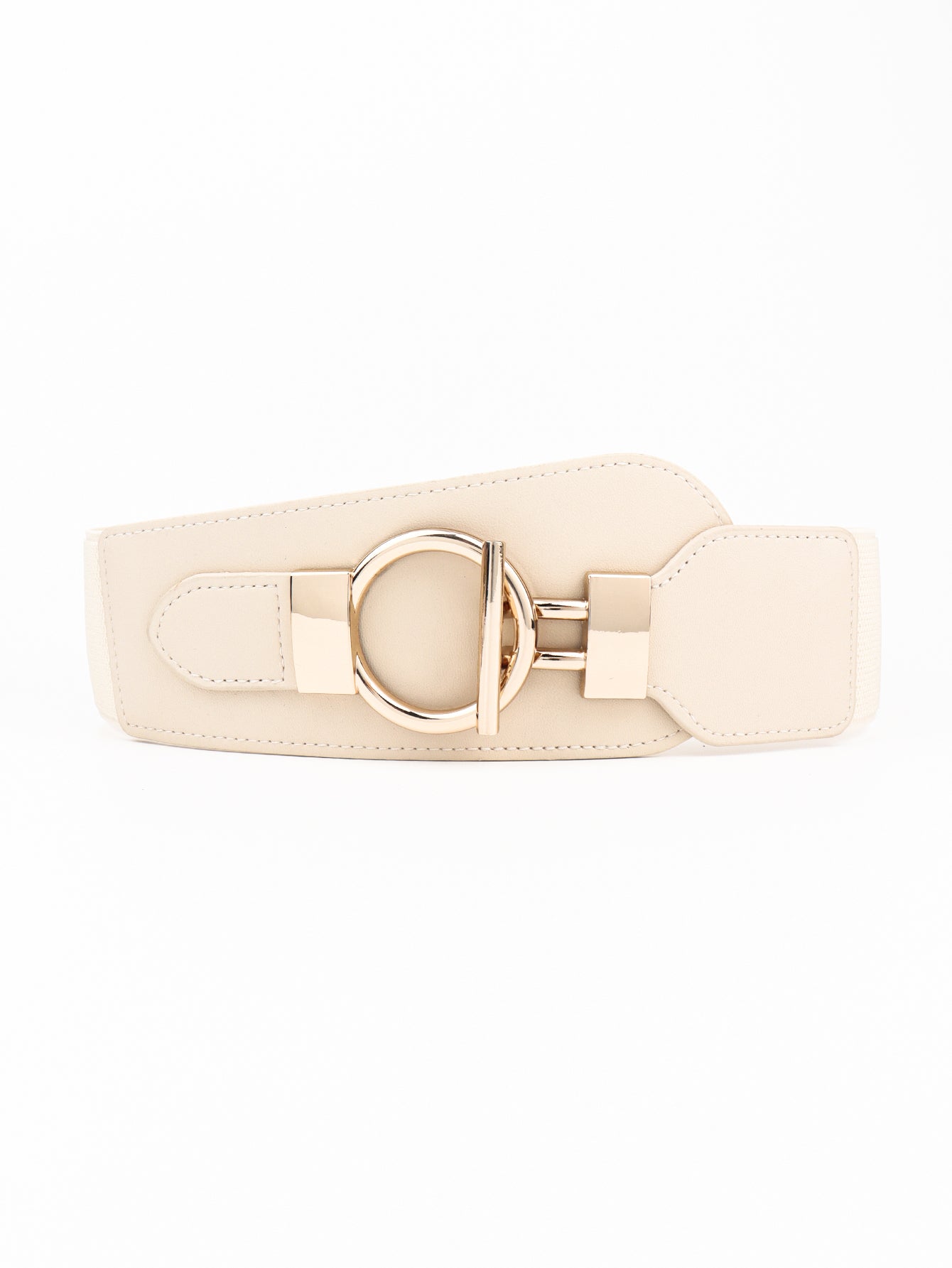 PU Elastic Wide Belt with Alloy Buckle Carauana Store