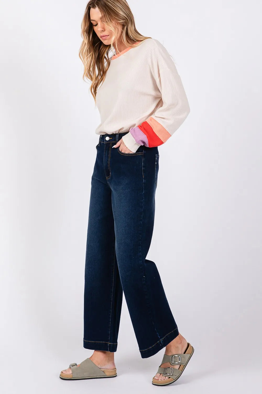 SAGE + FIG High Waist Wide Leg Jeans Carauana Store
