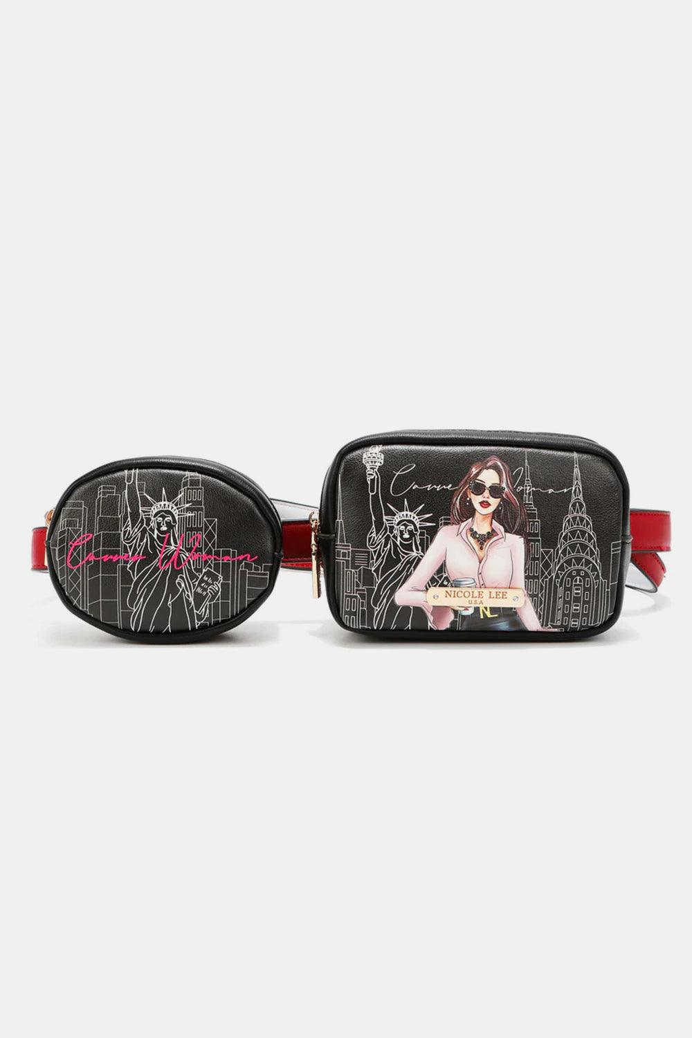 Nicole Lee USA Double Pouch Fanny Pack Carauana Store