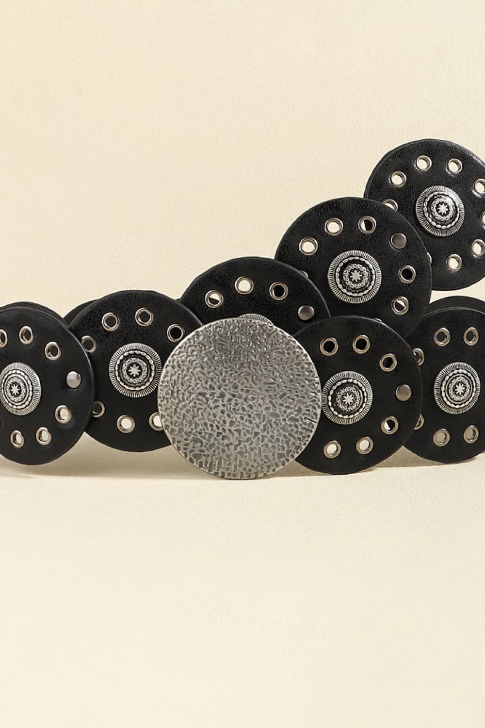 Round Shape PU Leather Belt Carauana Store