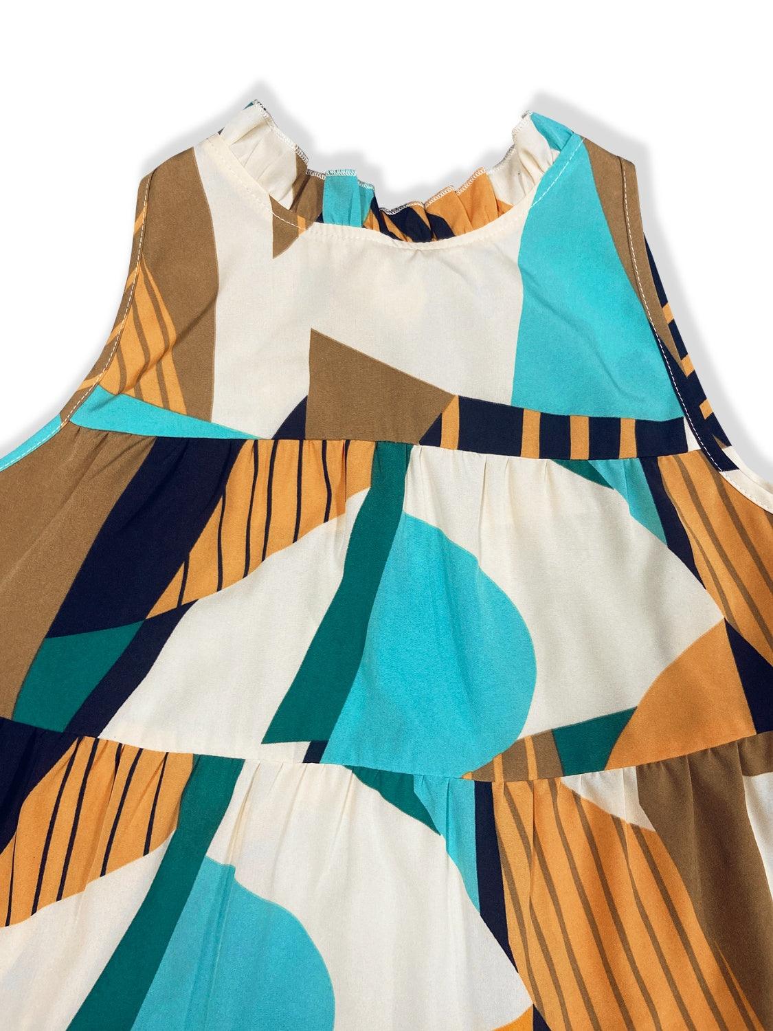 Printed Mock Neck Mini Dress Carauana Store