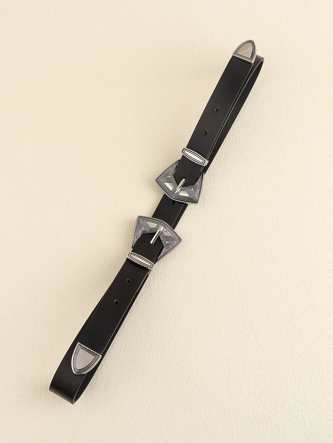 Double Buckle PU Leather Belt Carauana Store