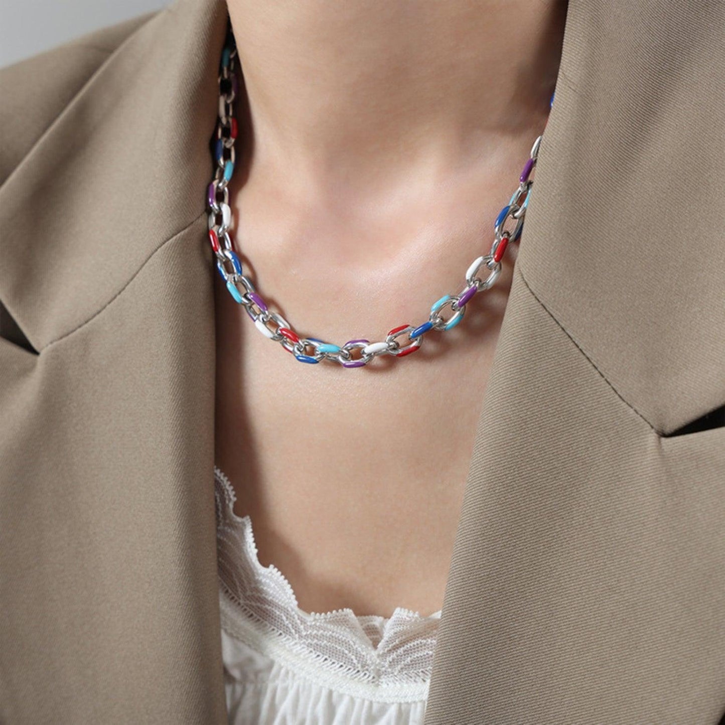 18K Gold-Plated Titanium Steel Necklace Carauana Store