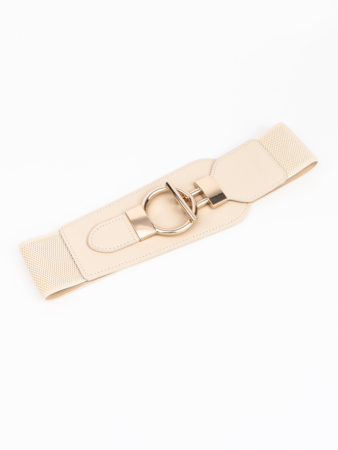 PU Elastic Wide Belt with Alloy Buckle Carauana Store