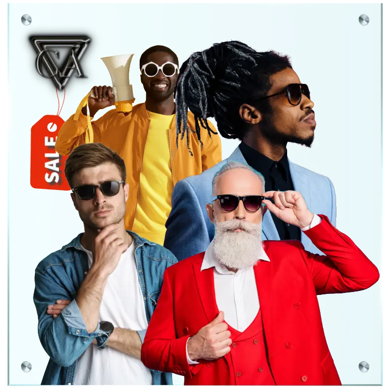 Men’s Sunglasses collection aviator frame with polarized lenses - CaRaUaNa Fashion