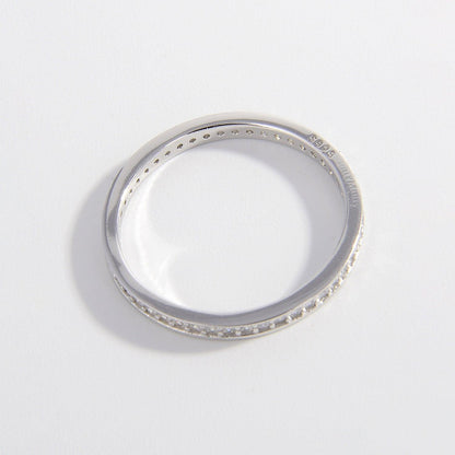 925 Sterling Silver Inlaid Zircon Ring Carauana Store