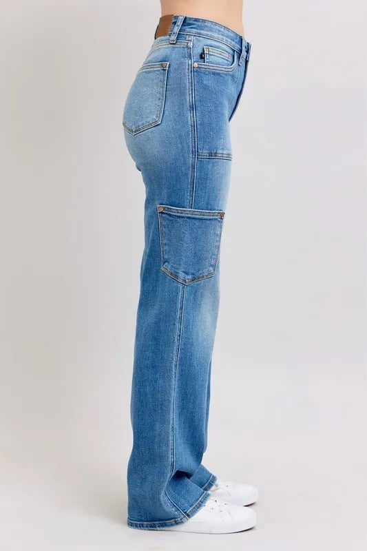 Judy Blue Full Size High Waist 90's Straight Jeans Plus Size Carauana Store