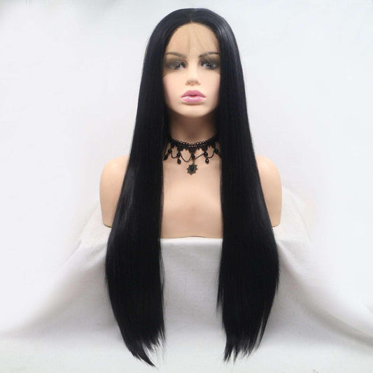 13*3" Lace Front Wigs Synthetic Long Straight 24" 130% Density Carauana Store