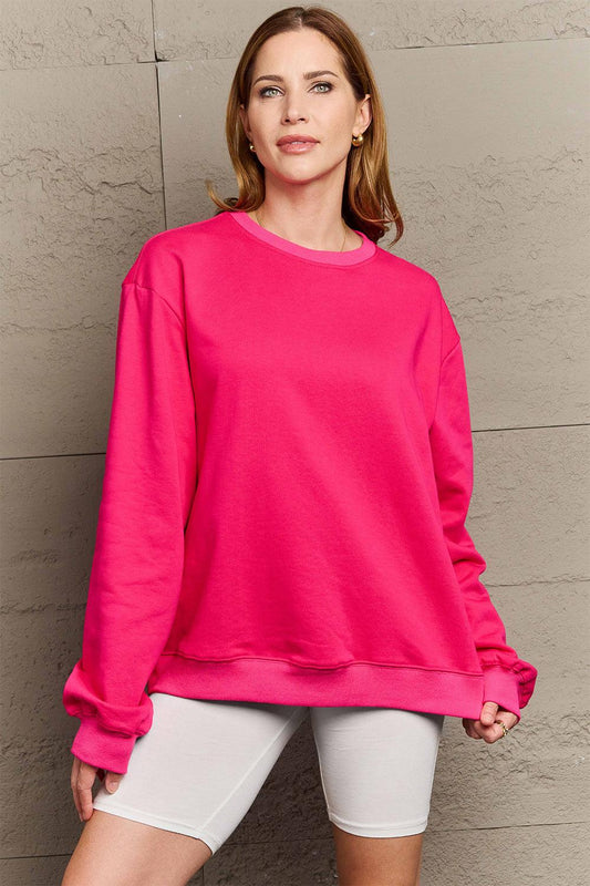 Simply Love Full Size ENJOY THE LITTLE THINGS Round Neck Sweatshirt Carauana Store