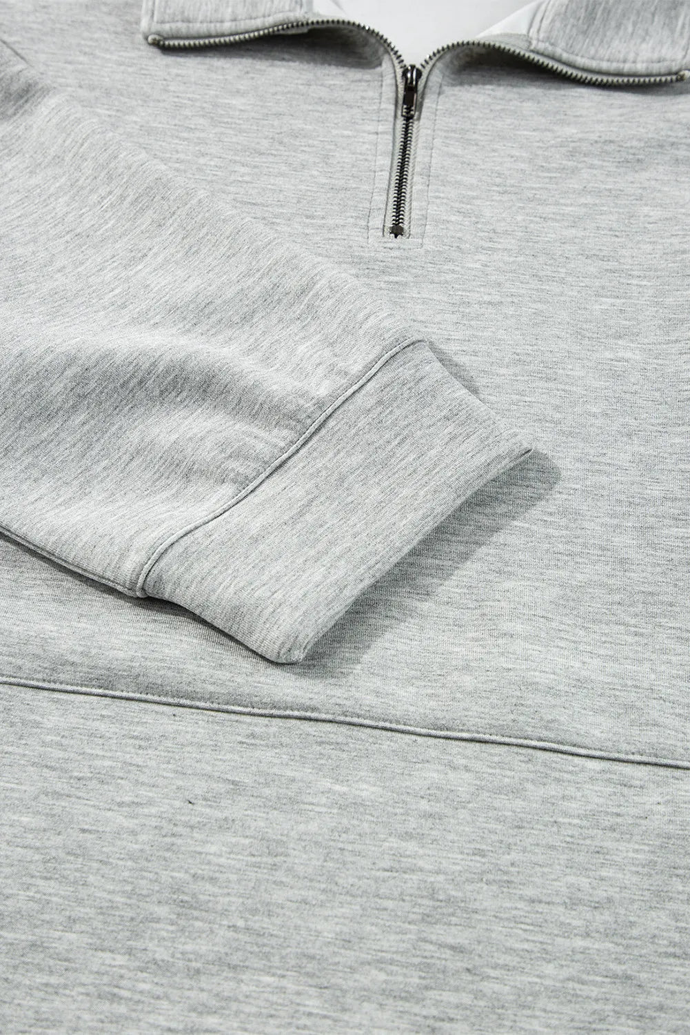Half Zip Long Sleeve Top and Drawstring Shorts Set Carauana Store