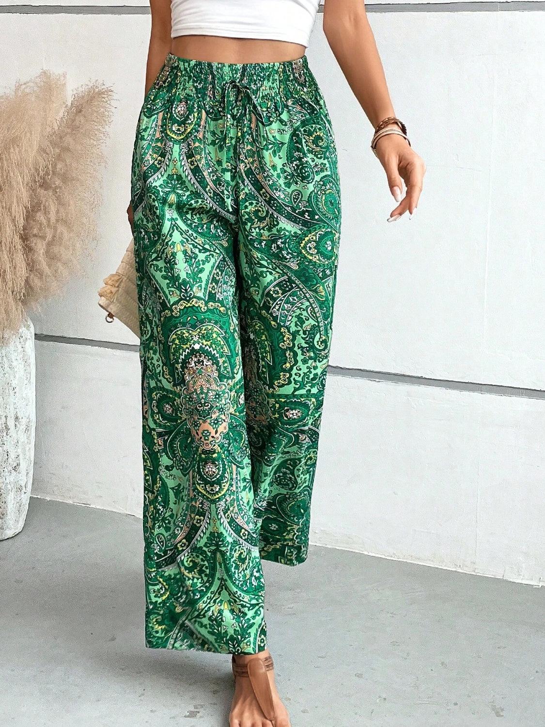 Printed Wide Leg Pants Carauana Store