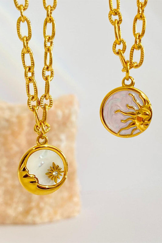 Round Pendant Stainless Steel Necklace Carauana Store