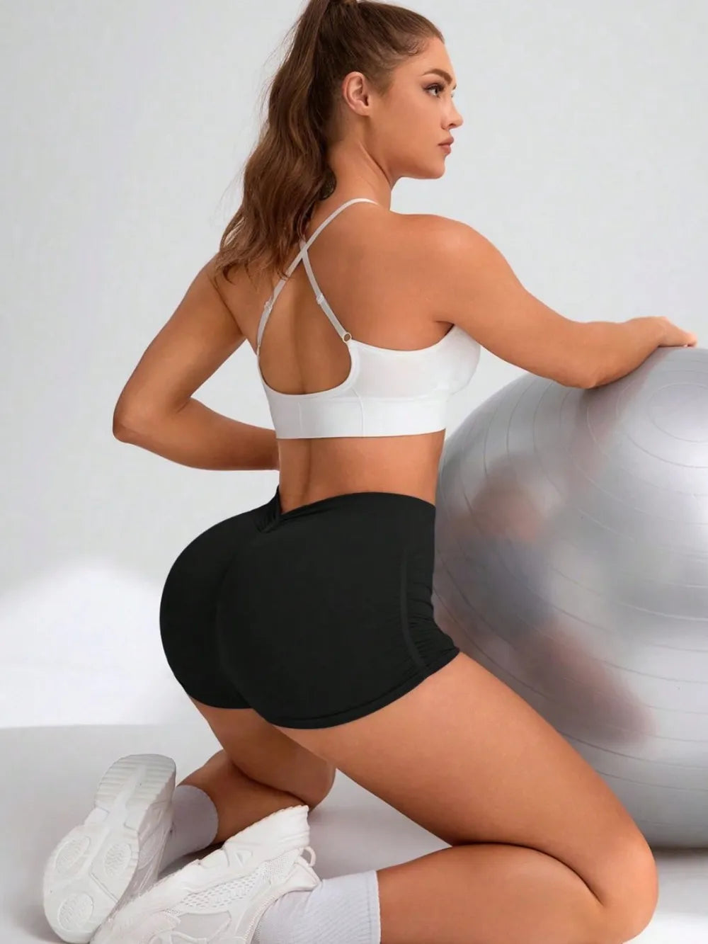 Elastic Waist Active Shorts Carauana Store