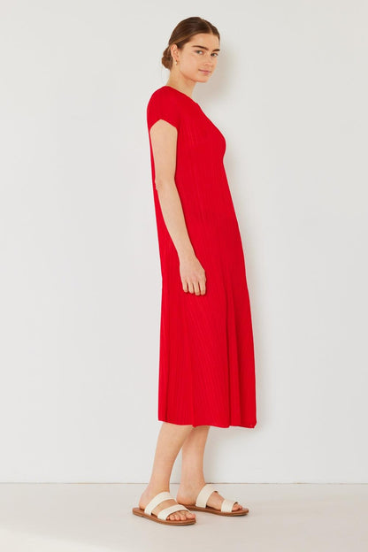 Marina West Swim Pleated Cap Sleeve A-Line Dress Carauana Store