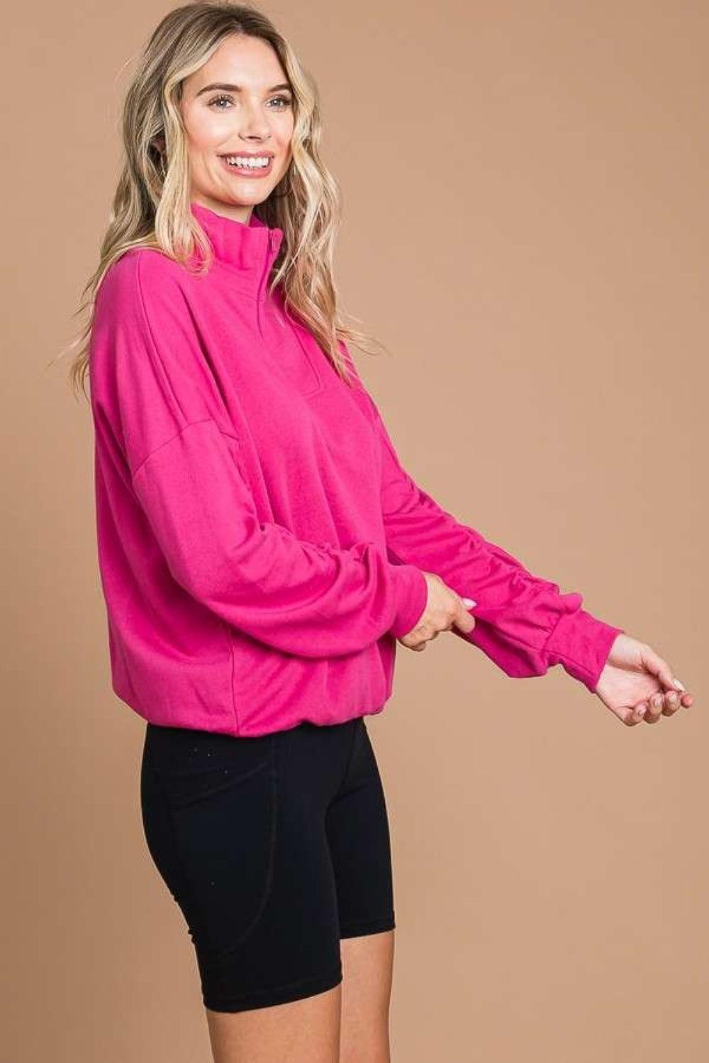 Culture Code Full Size Half Zip Long Sleeve Sweatshirt Carauana Store