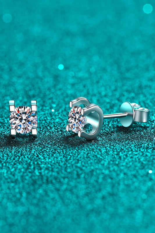 Limitless Love 1 Carat Moissanite Stud Earrings Carauana Store