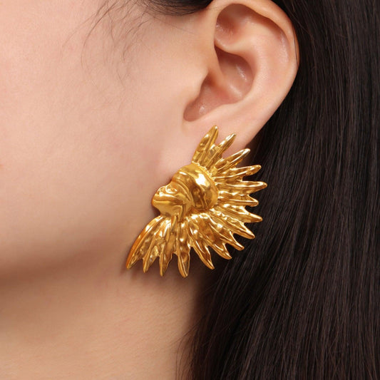 Titanium Steel Gold-Plated Earrings Carauana Store