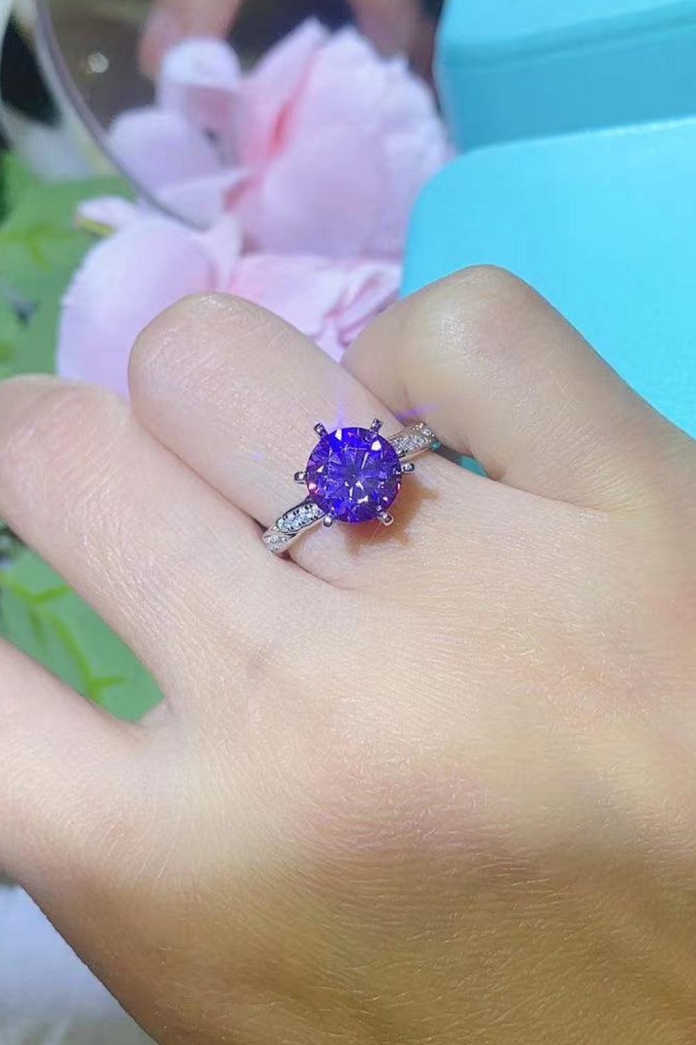 Nice To Meet You 2 Carat Moissanite 925 Sterling Silver Ring Carauana Store
